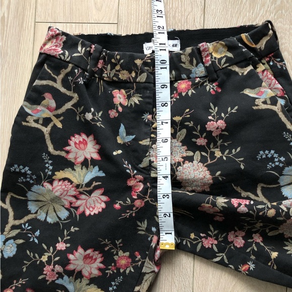 GP&J Baker x H&M Floral Print Ankle Pants in Black Size 6 - Picture 4 of 11
